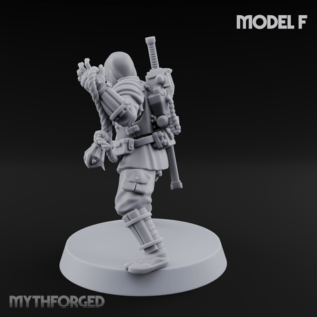 Weird War Japanese Ninja Soldiers F Miniature for Dungeons and Dragons, Pathfinder or other TTRPGs