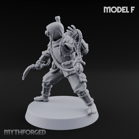 Weird War Japanese Ninja Soldiers F Miniature for Dungeons and Dragons, Pathfinder or other TTRPGs