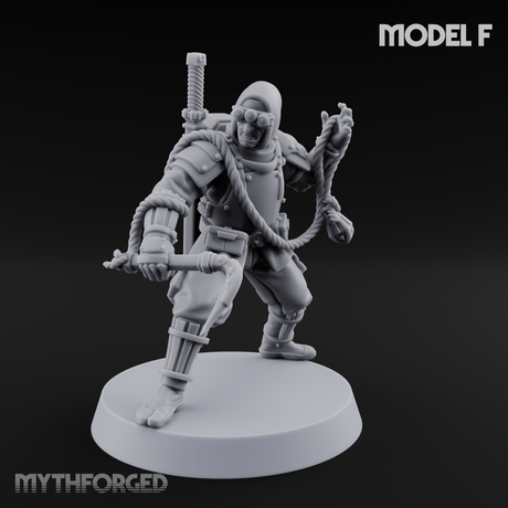 Weird War Japanese Ninja Soldiers F Miniature for Dungeons and Dragons, Pathfinder or other TTRPGs