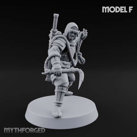Weird War Japanese Ninja Soldiers F Miniature for Dungeons and Dragons, Pathfinder or other TTRPGs