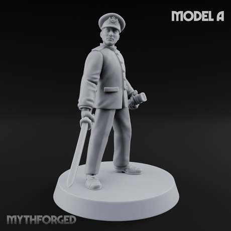 Weird War Japanese Officers Miniature for Dungeons and Dragons, Pathfinder or other TTRPGs
