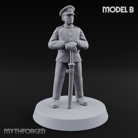 Weird War Japanese Officers Miniature for Dungeons and Dragons, Pathfinder or other TTRPGs