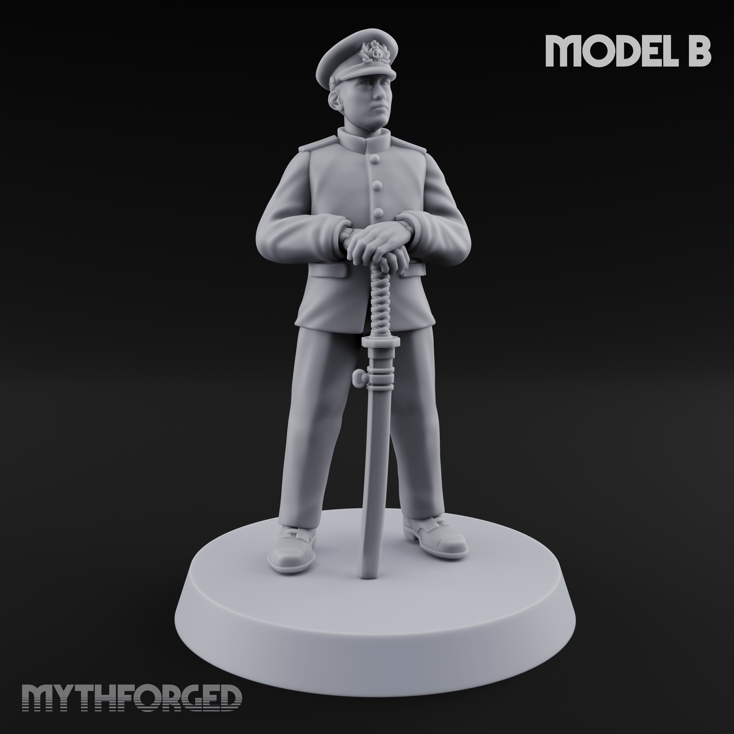 Weird War Japanese Officers B Miniature for Dungeons and Dragons, Pathfinder or other TTRPGs