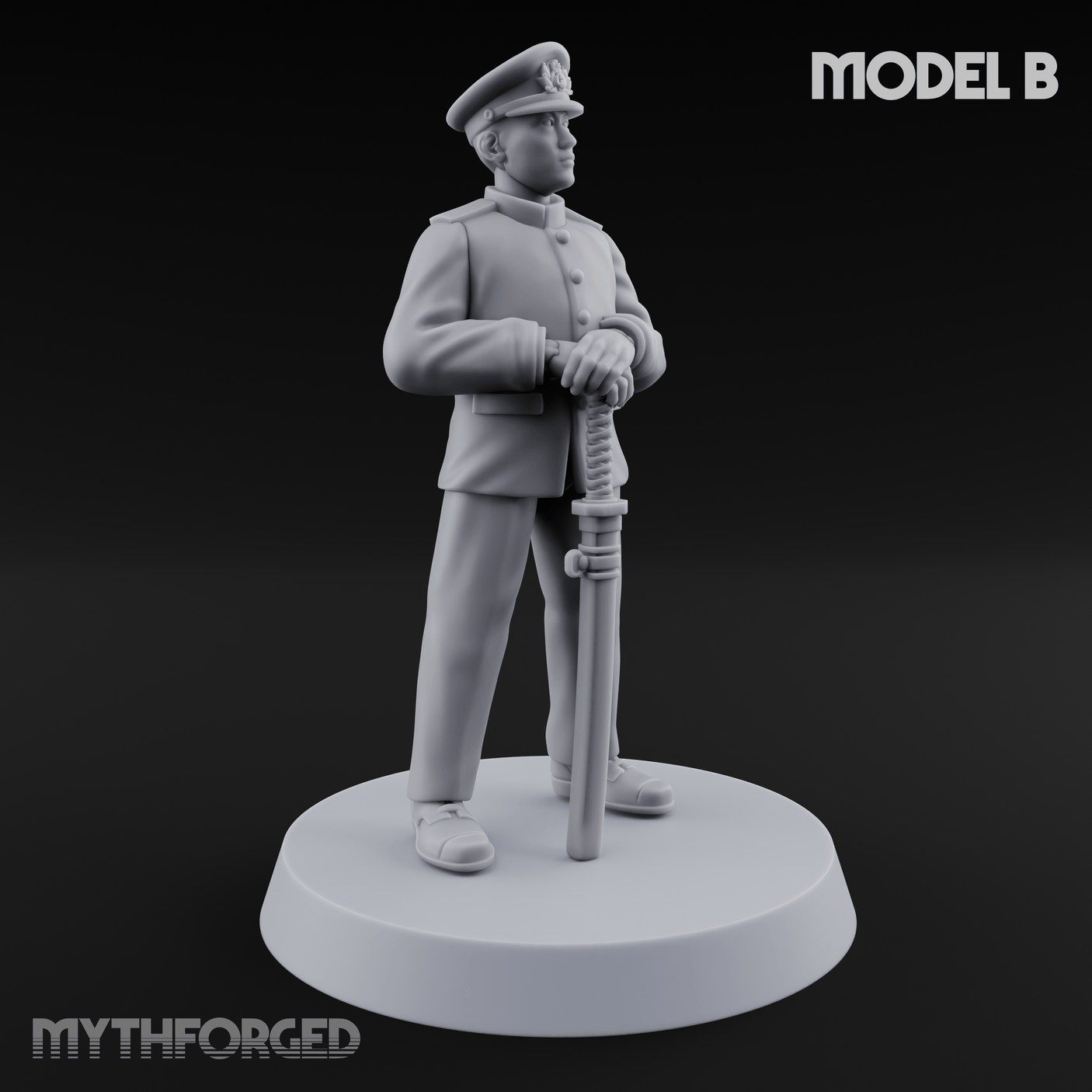 Weird War Japanese Officers B Miniature for Dungeons and Dragons, Pathfinder or other TTRPGs