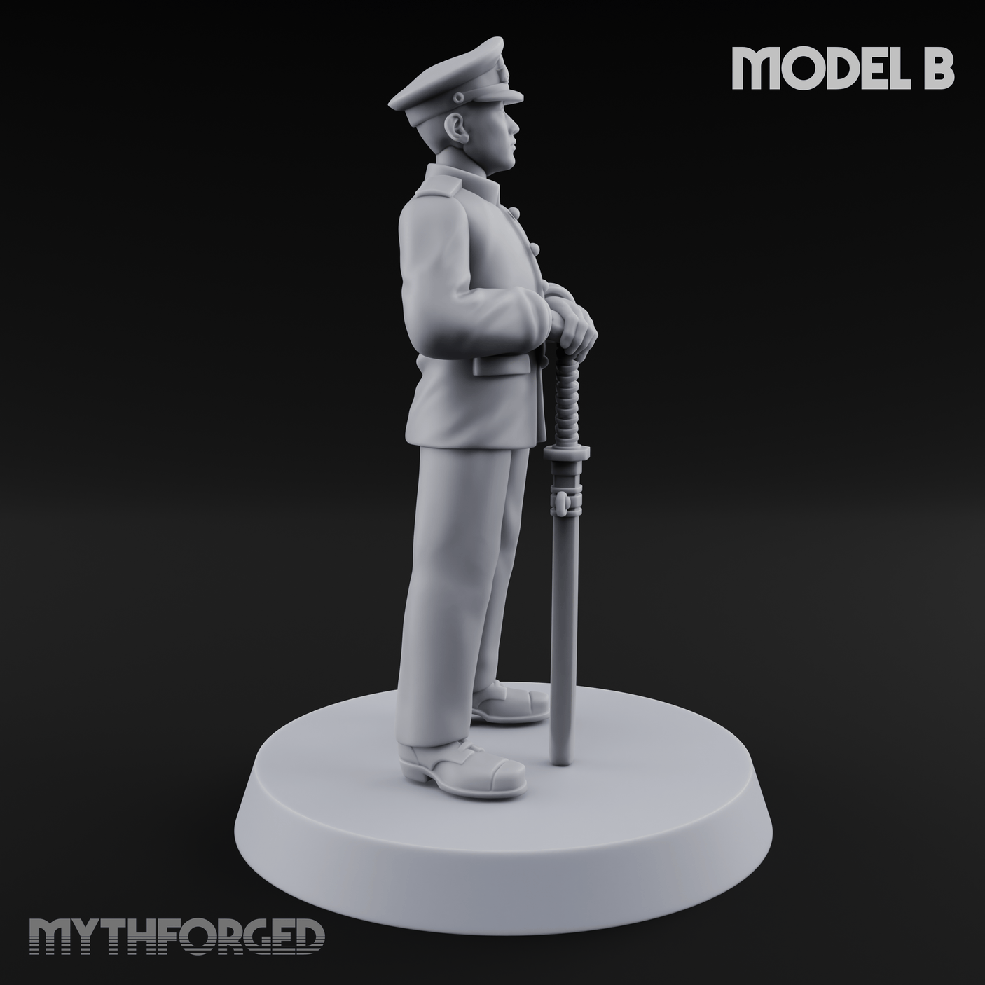 Weird War Japanese Officers B Miniature for Dungeons and Dragons, Pathfinder or other TTRPGs