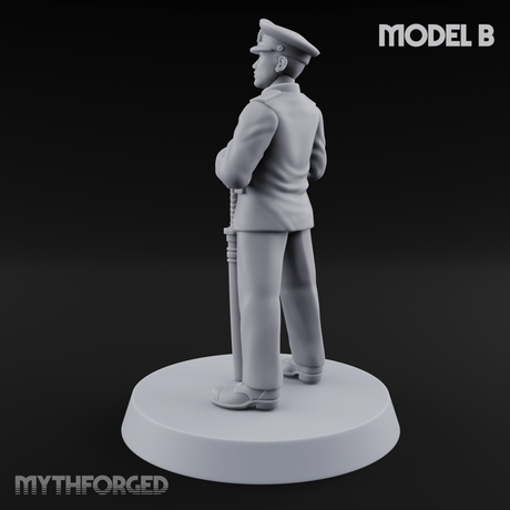 Weird War Japanese Officers B Miniature for Dungeons and Dragons, Pathfinder or other TTRPGs