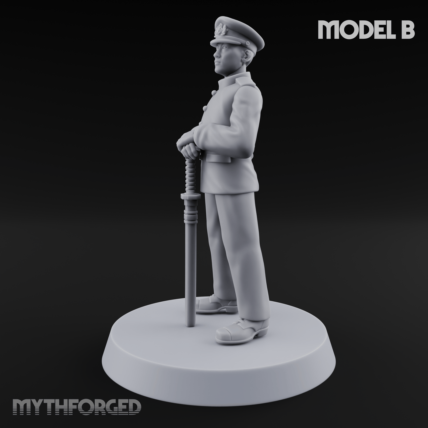 Weird War Japanese Officers B Miniature for Dungeons and Dragons, Pathfinder or other TTRPGs