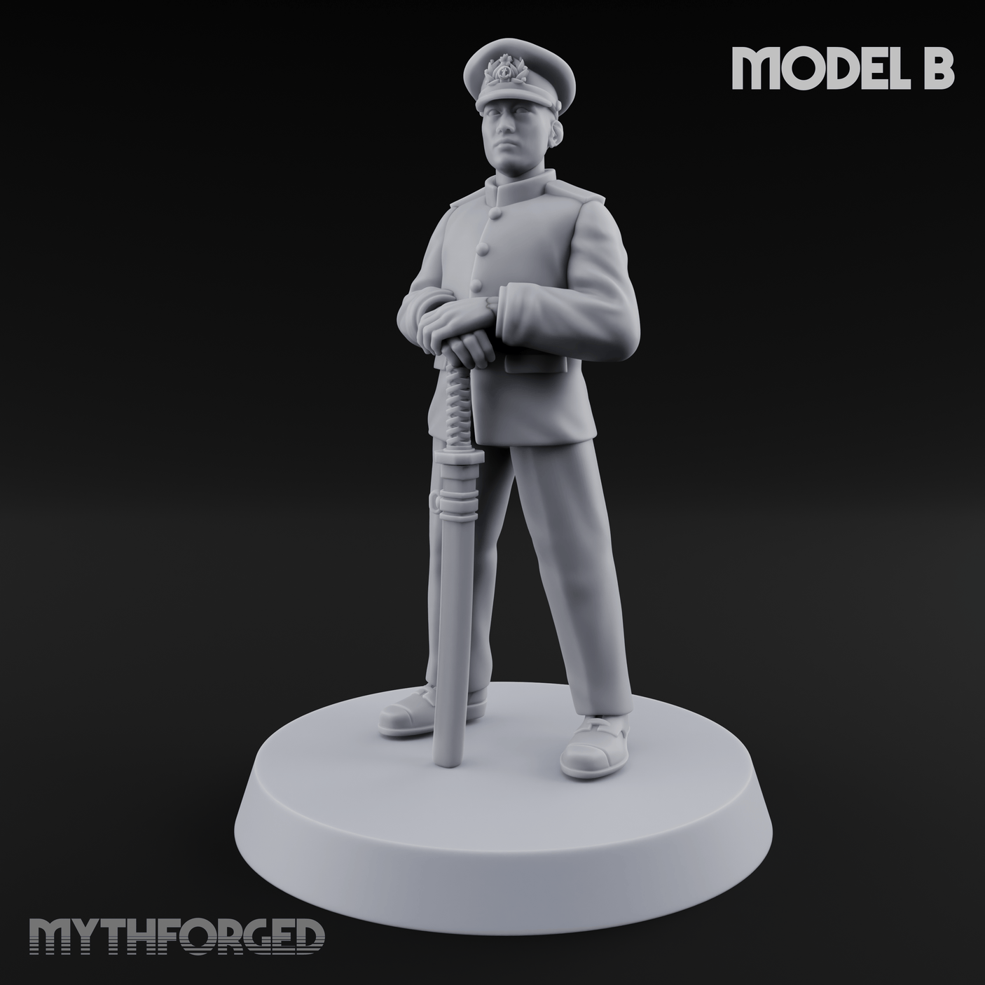 Weird War Japanese Officers B Miniature for Dungeons and Dragons, Pathfinder or other TTRPGs