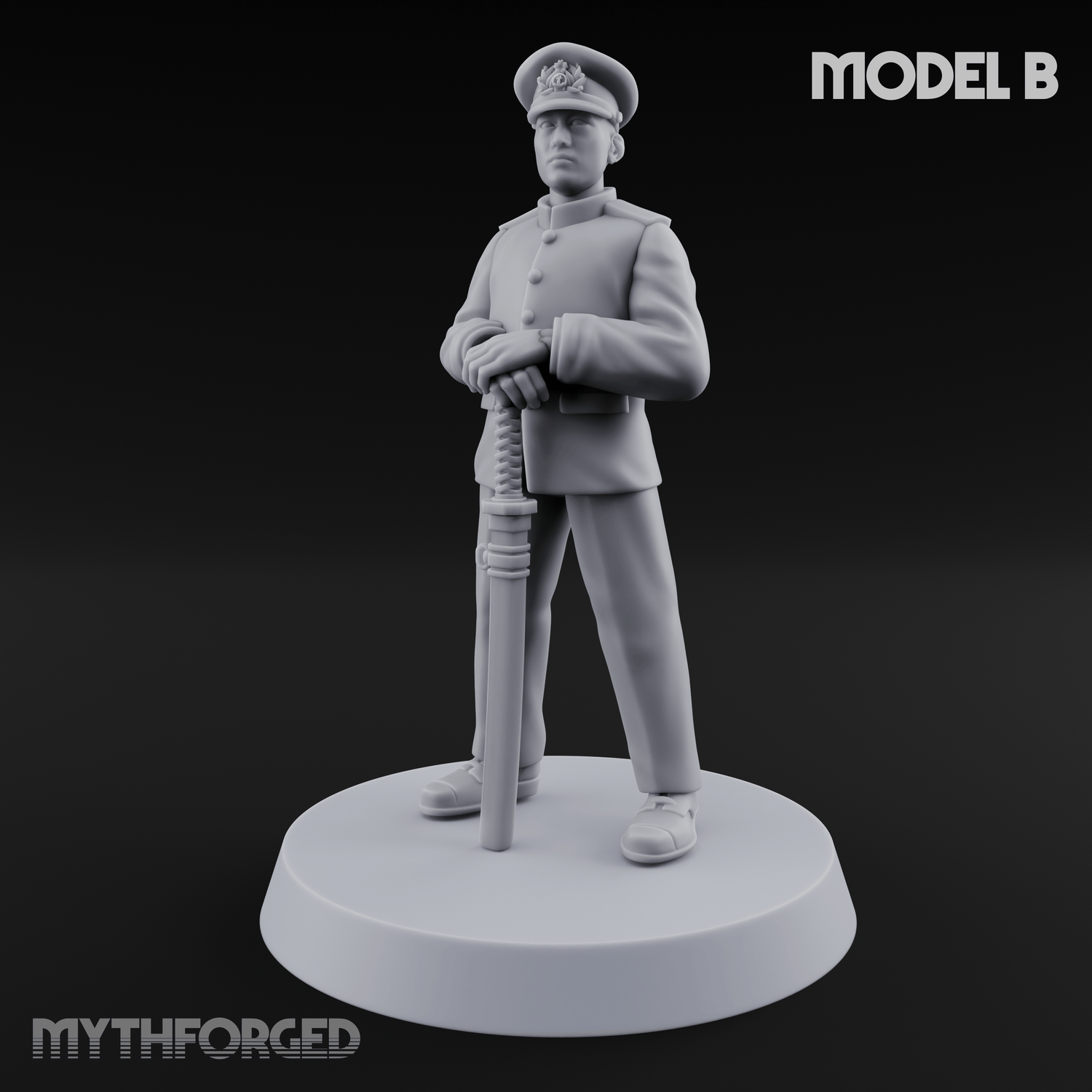 Weird War Japanese Officers B Miniature for Dungeons and Dragons, Pathfinder or other TTRPGs