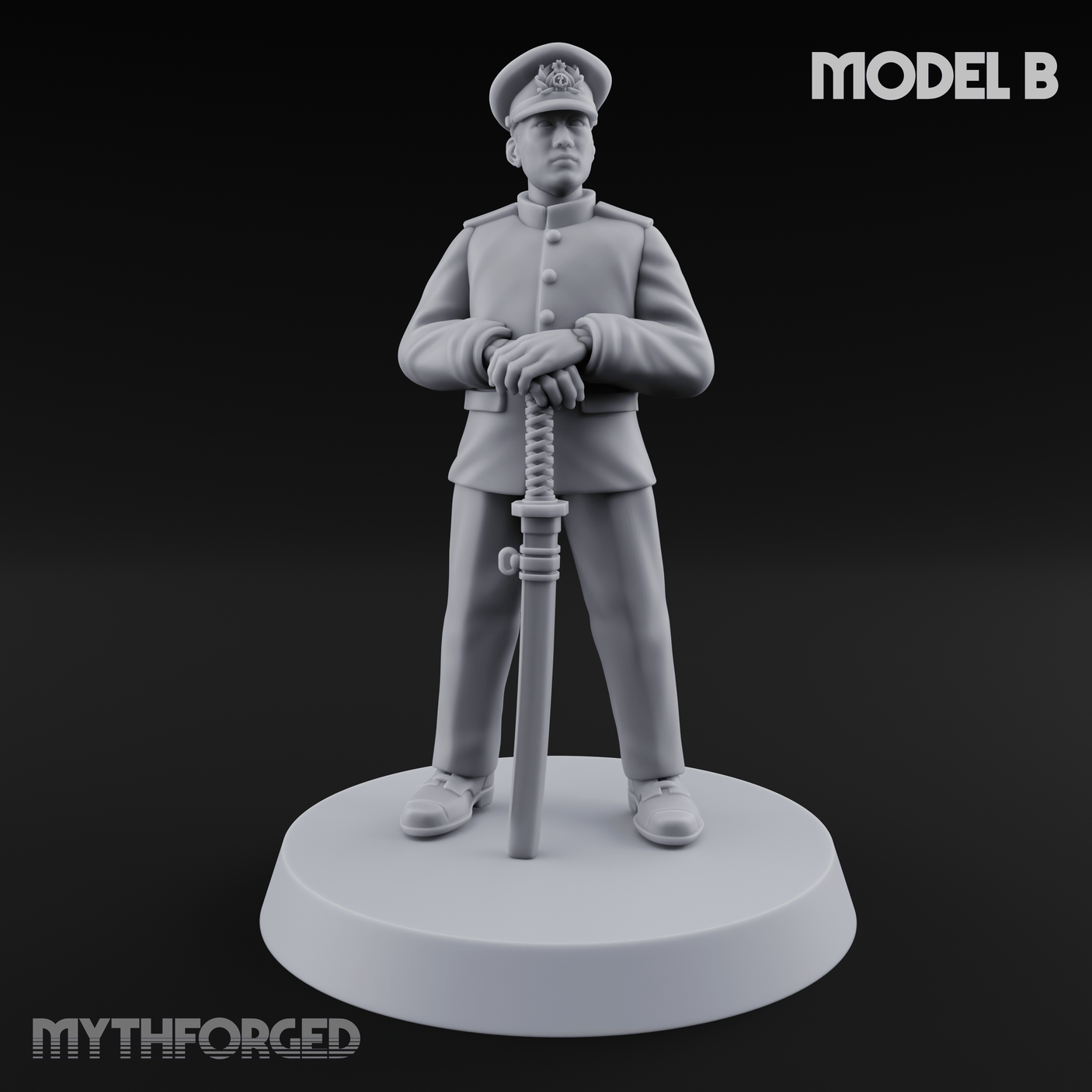 Weird War Japanese Officers B Miniature for Dungeons and Dragons, Pathfinder or other TTRPGs