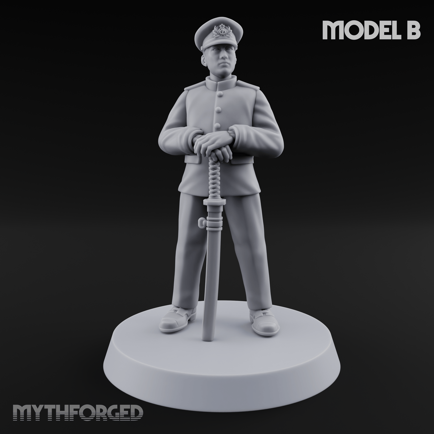 Weird War Japanese Officers B Miniature for Dungeons and Dragons, Pathfinder or other TTRPGs