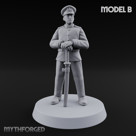 Weird War Japanese Officers B Miniature for Dungeons and Dragons, Pathfinder or other TTRPGs