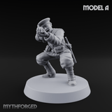 Weird War Japanese Aiming Riflemen Miniature for Dungeons and Dragons, Pathfinder or other TTRPGs