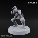Weird War Japanese Aiming Riflemen Miniature for Dungeons and Dragons, Pathfinder or other TTRPGs