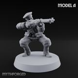 Weird War Japanese Aiming Riflemen Miniature for Dungeons and Dragons, Pathfinder or other TTRPGs