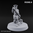 Weird War Japanese Aiming Riflemen B Miniature for Dungeons and Dragons, Pathfinder or other TTRPGs