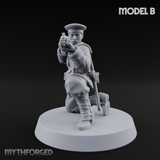 Weird War Japanese Aiming Riflemen B Miniature for Dungeons and Dragons, Pathfinder or other TTRPGs