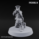 Weird War Japanese Aiming Riflemen B Miniature for Dungeons and Dragons, Pathfinder or other TTRPGs
