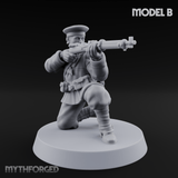 Weird War Japanese Aiming Riflemen Miniature for Dungeons and Dragons, Pathfinder or other TTRPGs