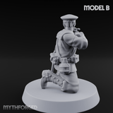 Weird War Japanese Aiming Riflemen B Miniature for Dungeons and Dragons, Pathfinder or other TTRPGs