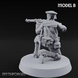 Weird War Japanese Aiming Riflemen B Miniature for Dungeons and Dragons, Pathfinder or other TTRPGs