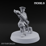 Weird War Japanese Aiming Riflemen B Miniature for Dungeons and Dragons, Pathfinder or other TTRPGs