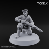 Weird War Japanese Aiming Riflemen Miniature for Dungeons and Dragons, Pathfinder or other TTRPGs