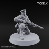 Weird War Japanese Aiming Riflemen Miniature for Dungeons and Dragons, Pathfinder or other TTRPGs