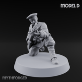 Weird War Japanese Aiming Riflemen D Miniature for Dungeons and Dragons, Pathfinder or other TTRPGs