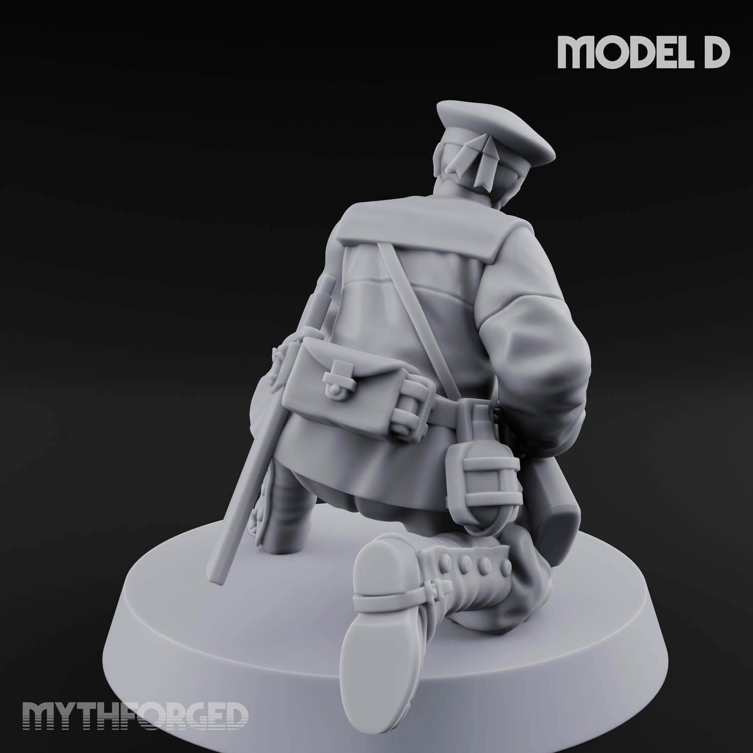 Weird War Japanese Aiming Riflemen D Miniature for Dungeons and Dragons, Pathfinder or other TTRPGs