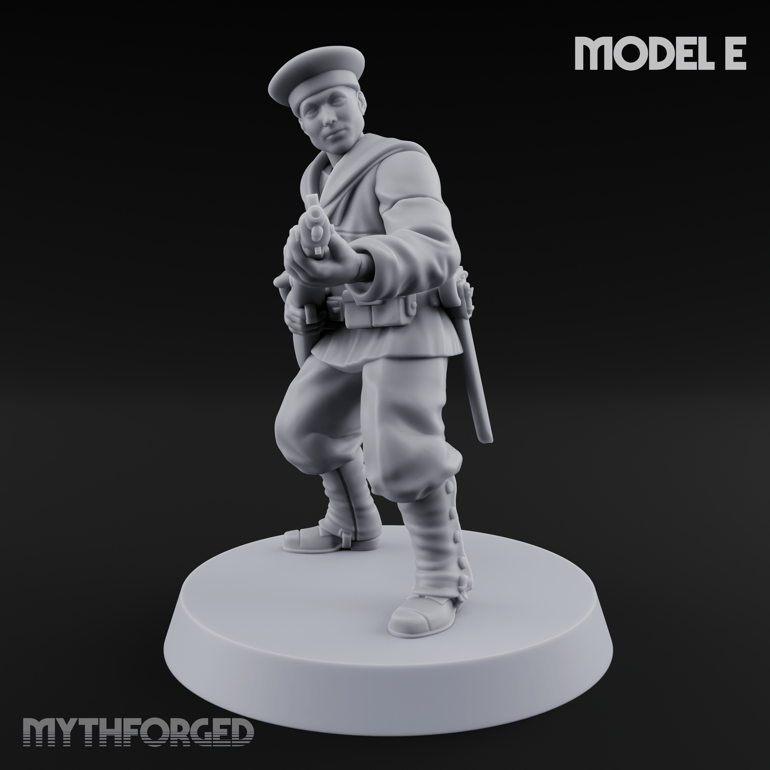 Weird War Japanese Aiming Riflemen Miniature for Dungeons and Dragons, Pathfinder or other TTRPGs