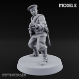 Weird War Japanese Aiming Riflemen Miniature for Dungeons and Dragons, Pathfinder or other TTRPGs