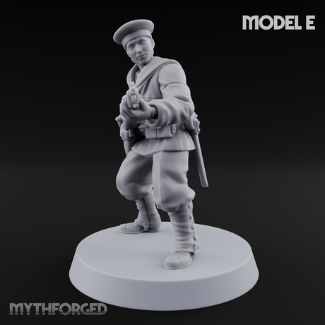 Weird War Japanese Aiming Riflemen Miniature for Dungeons and Dragons, Pathfinder or other TTRPGs