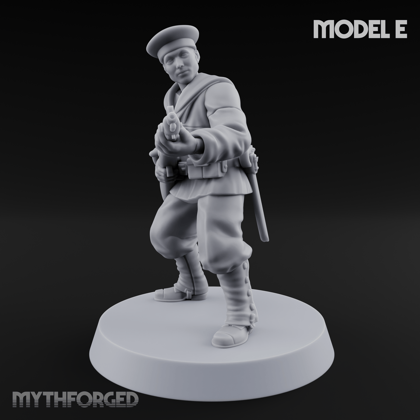 Weird War Japanese Aiming Riflemen E Miniature for Dungeons and Dragons, Pathfinder or other TTRPGs