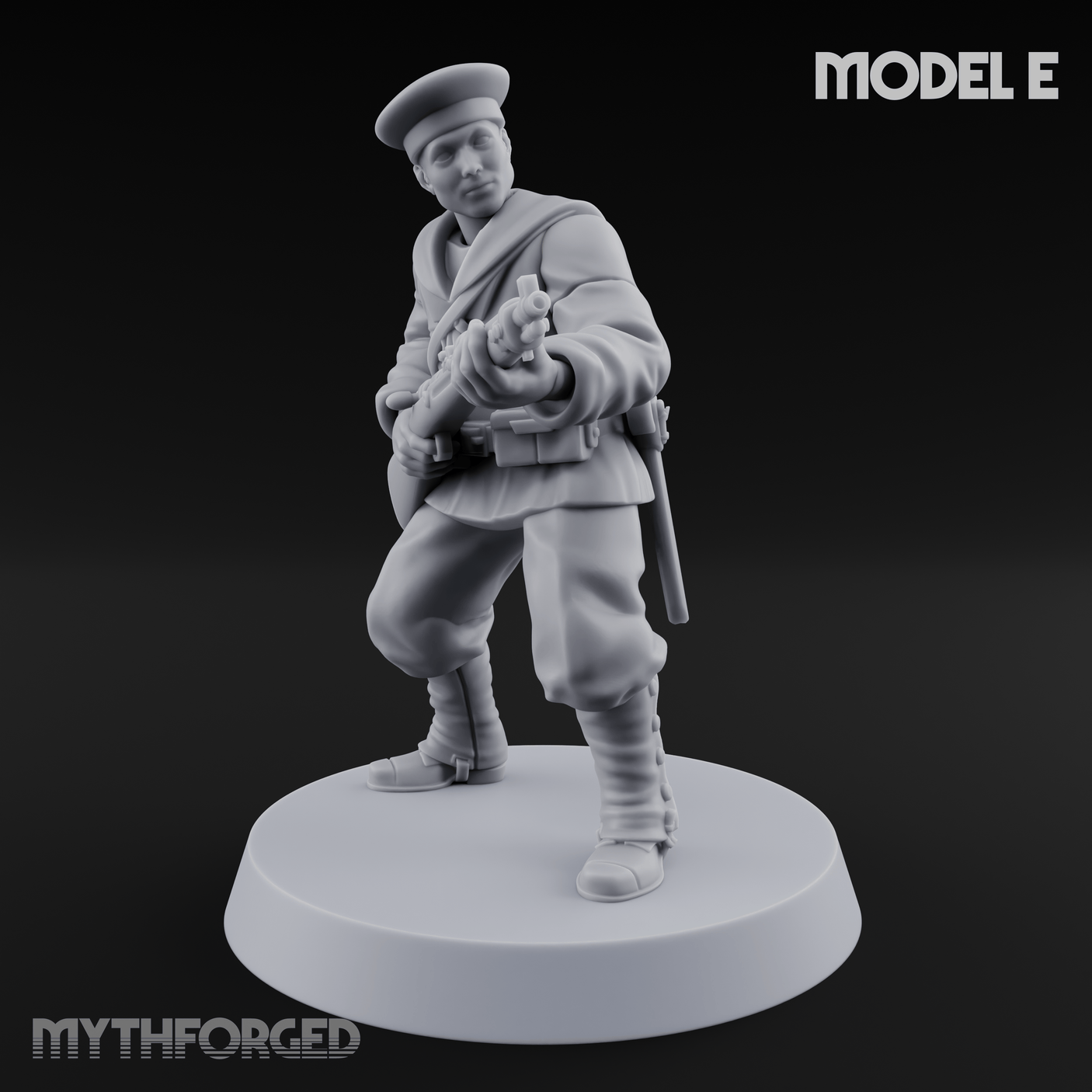 Weird War Japanese Aiming Riflemen Miniature for Dungeons and Dragons, Pathfinder or other TTRPGs