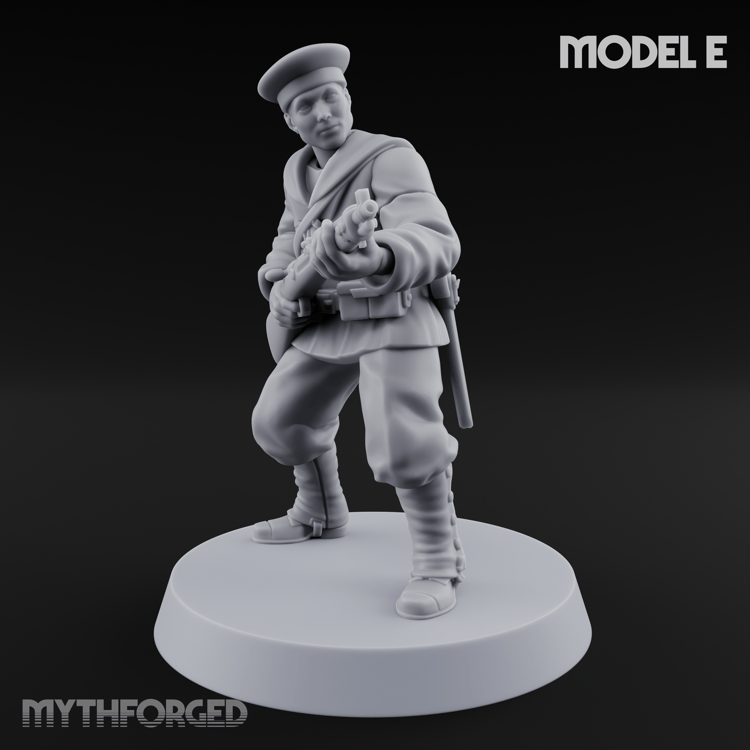 Weird War Japanese Aiming Riflemen Miniature for Dungeons and Dragons, Pathfinder or other TTRPGs