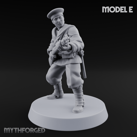 Weird War Japanese Aiming Riflemen Miniature for Dungeons and Dragons, Pathfinder or other TTRPGs