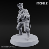 Weird War Japanese Aiming Riflemen E Miniature for Dungeons and Dragons, Pathfinder or other TTRPGs