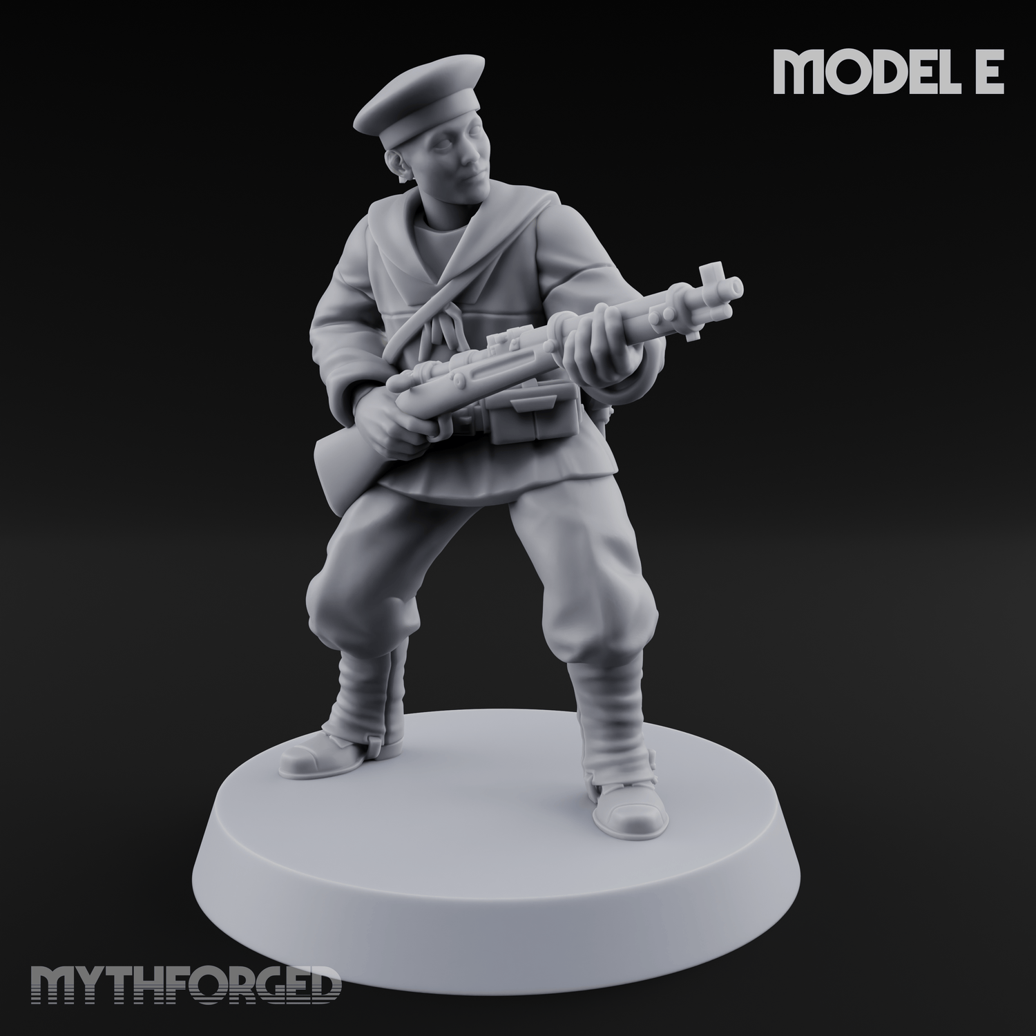 Weird War Japanese Aiming Riflemen Miniature for Dungeons and Dragons, Pathfinder or other TTRPGs