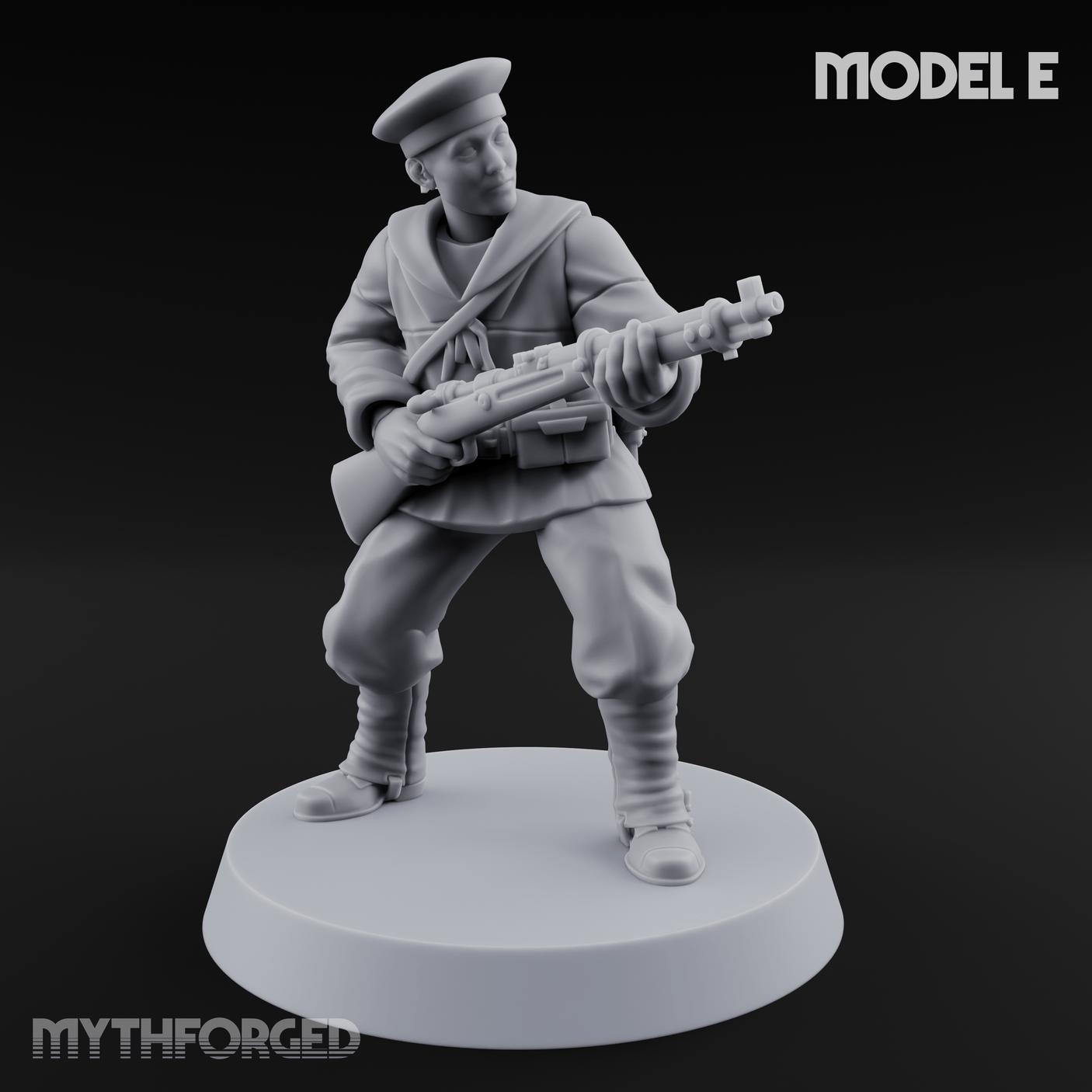Weird War Japanese Aiming Riflemen E Miniature for Dungeons and Dragons, Pathfinder or other TTRPGs