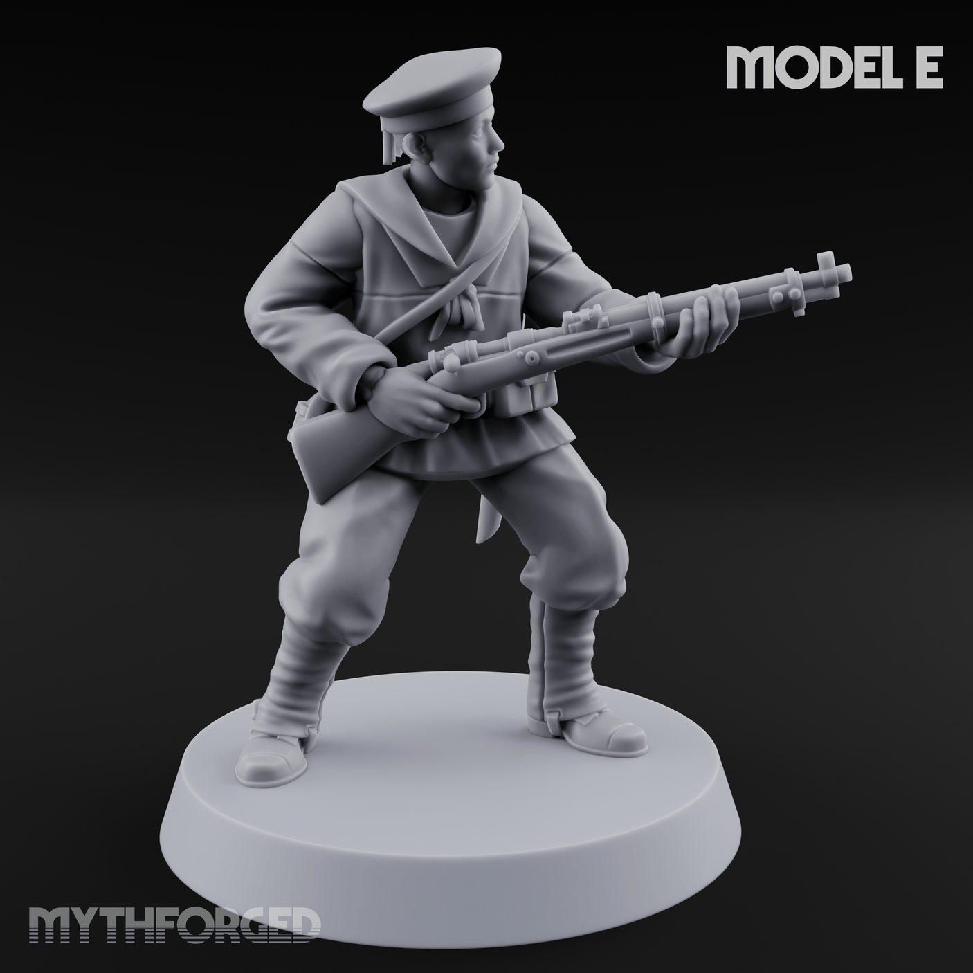 Weird War Japanese Aiming Riflemen E Miniature for Dungeons and Dragons, Pathfinder or other TTRPGs