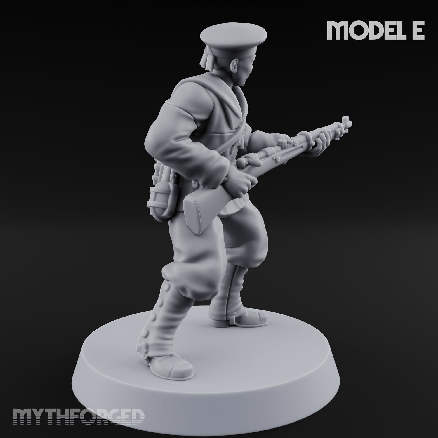Weird War Japanese Aiming Riflemen E Miniature for Dungeons and Dragons, Pathfinder or other TTRPGs