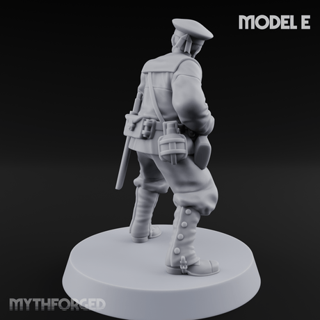 Weird War Japanese Aiming Riflemen E Miniature for Dungeons and Dragons, Pathfinder or other TTRPGs