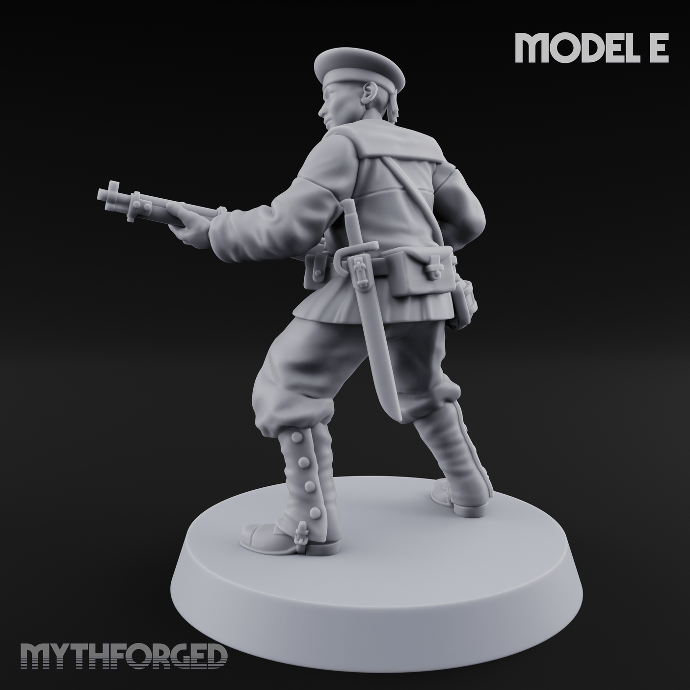 Weird War Japanese Aiming Riflemen E Miniature for Dungeons and Dragons, Pathfinder or other TTRPGs