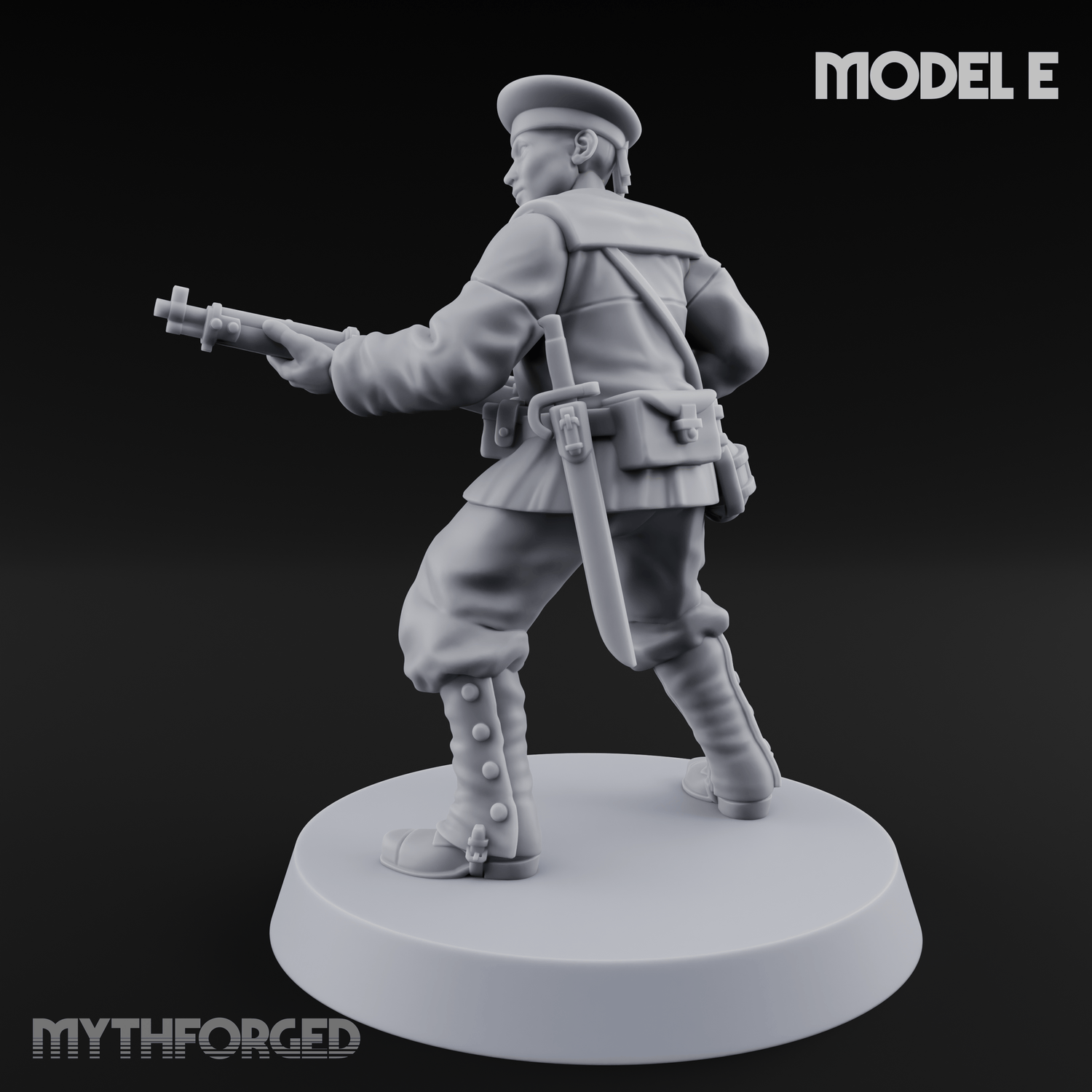 Weird War Japanese Aiming Riflemen E Miniature for Dungeons and Dragons, Pathfinder or other TTRPGs