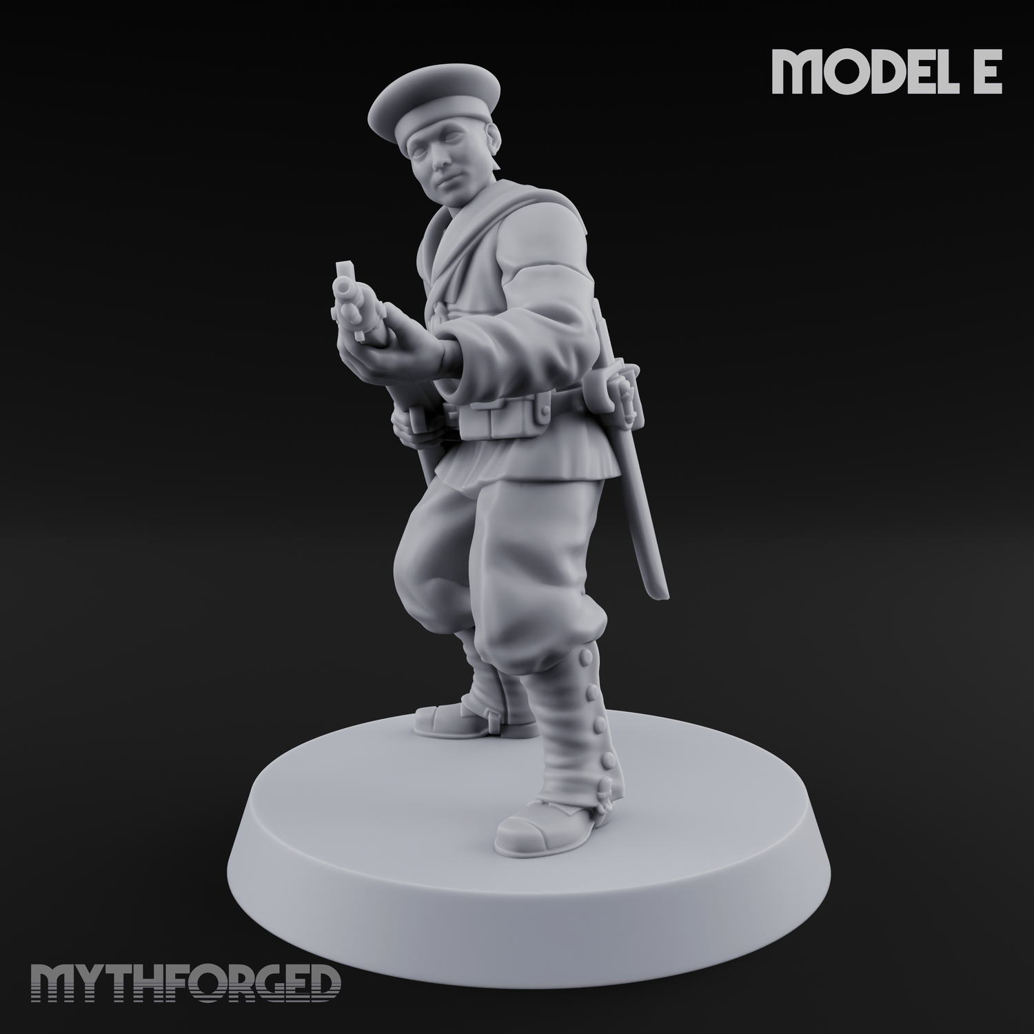 Weird War Japanese Aiming Riflemen E Miniature for Dungeons and Dragons, Pathfinder or other TTRPGs