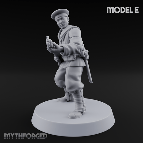 Weird War Japanese Aiming Riflemen E Miniature for Dungeons and Dragons, Pathfinder or other TTRPGs