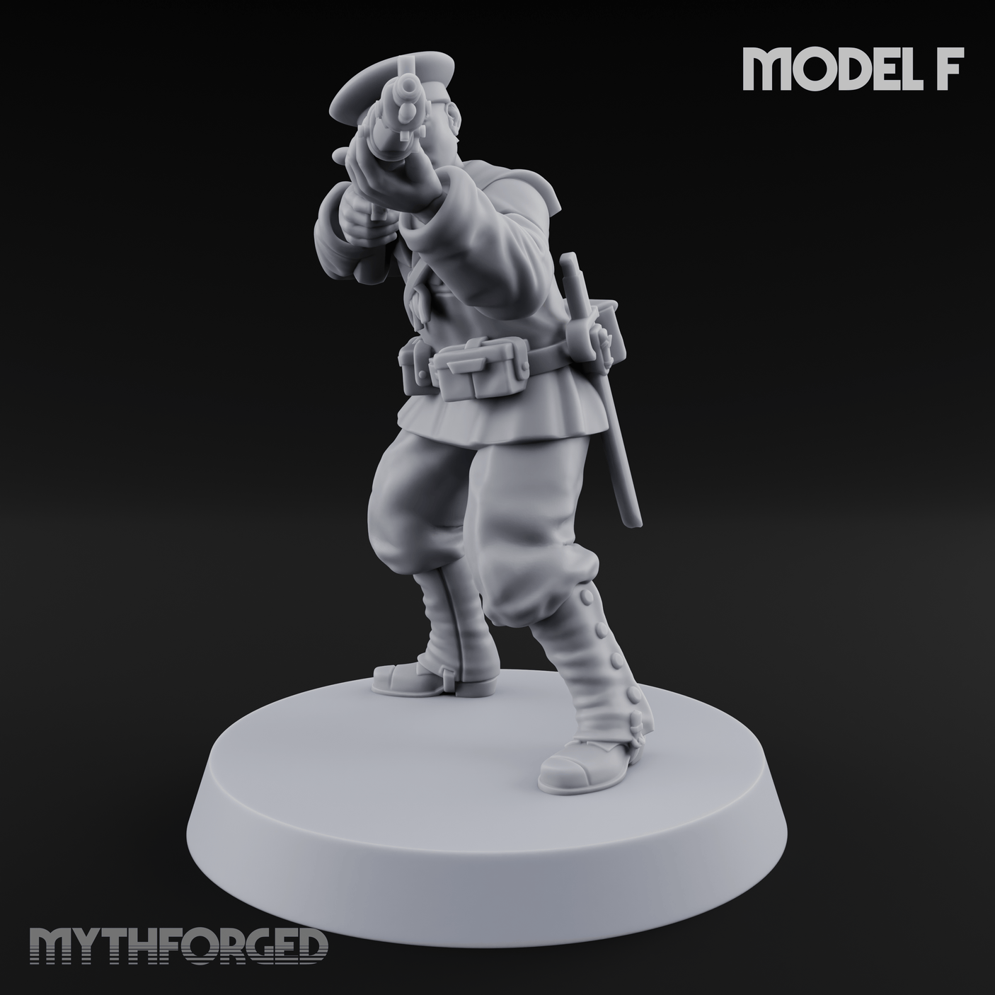 Weird War Japanese Aiming Riflemen Miniature for Dungeons and Dragons, Pathfinder or other TTRPGs