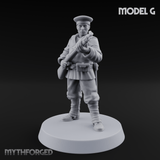 Weird War Japanese Aiming Riflemen Miniature for Dungeons and Dragons, Pathfinder or other TTRPGs