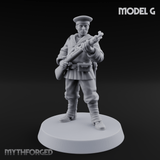 Weird War Japanese Aiming Riflemen G Miniature for Dungeons and Dragons, Pathfinder or other TTRPGs